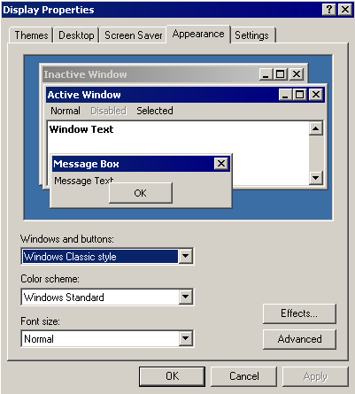 Display properties